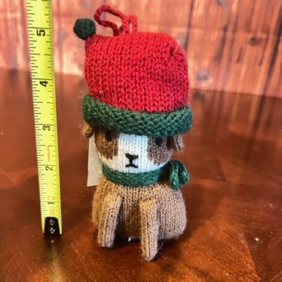 Handmade Mélange Collection Alpaca Wool & Acrylic Dog Christmas Ornament - Picture 2 of 7